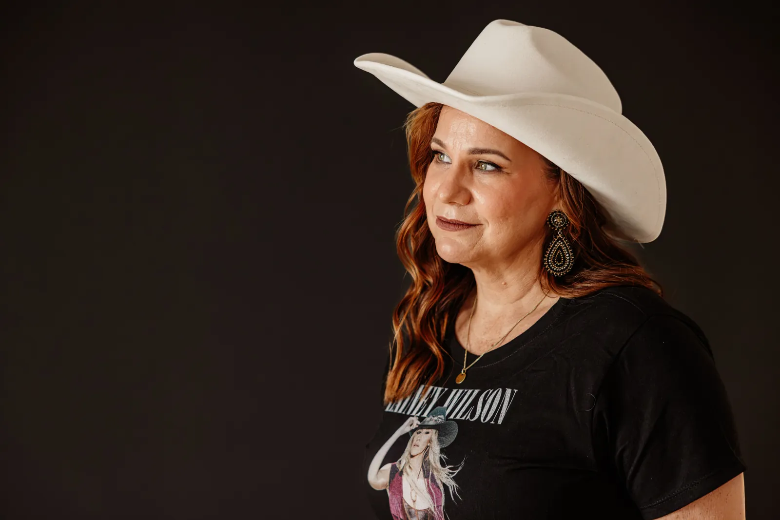 Claudia Lorber mit Cowboyhut