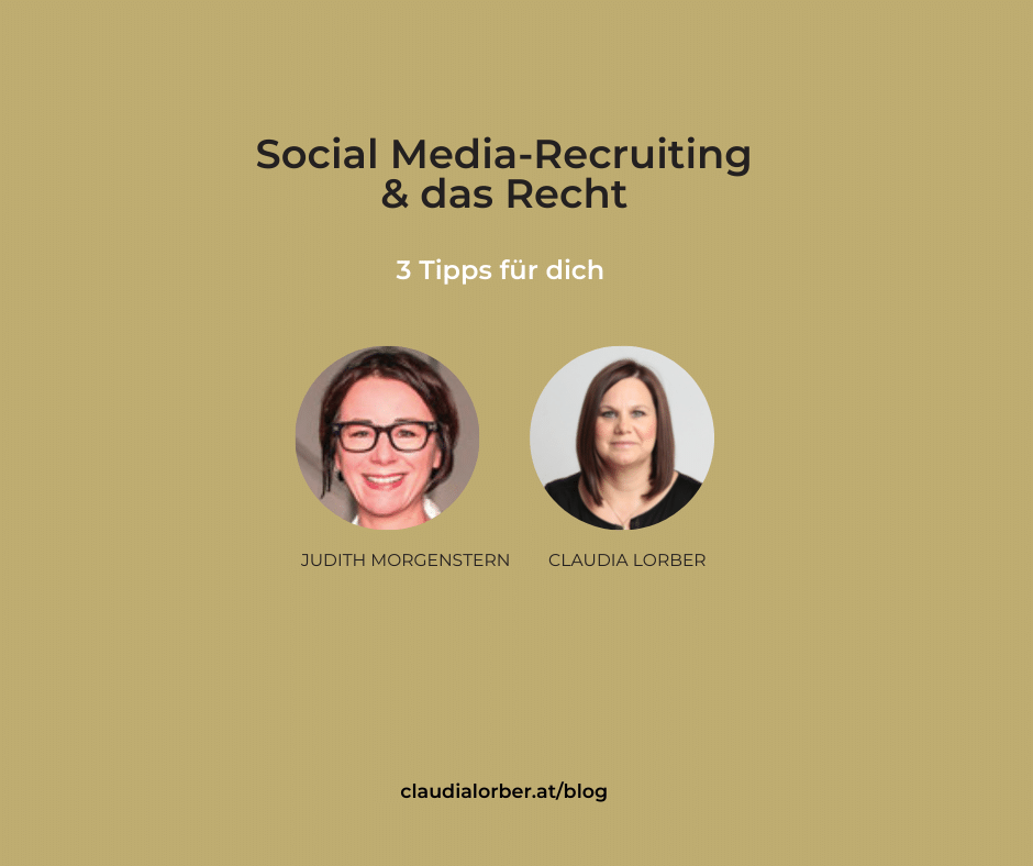 Portraitfotos von Judith Morgenstern und Claudia Lorber "Social Media Recruiting und das Recht - 3 Tipps für dich"