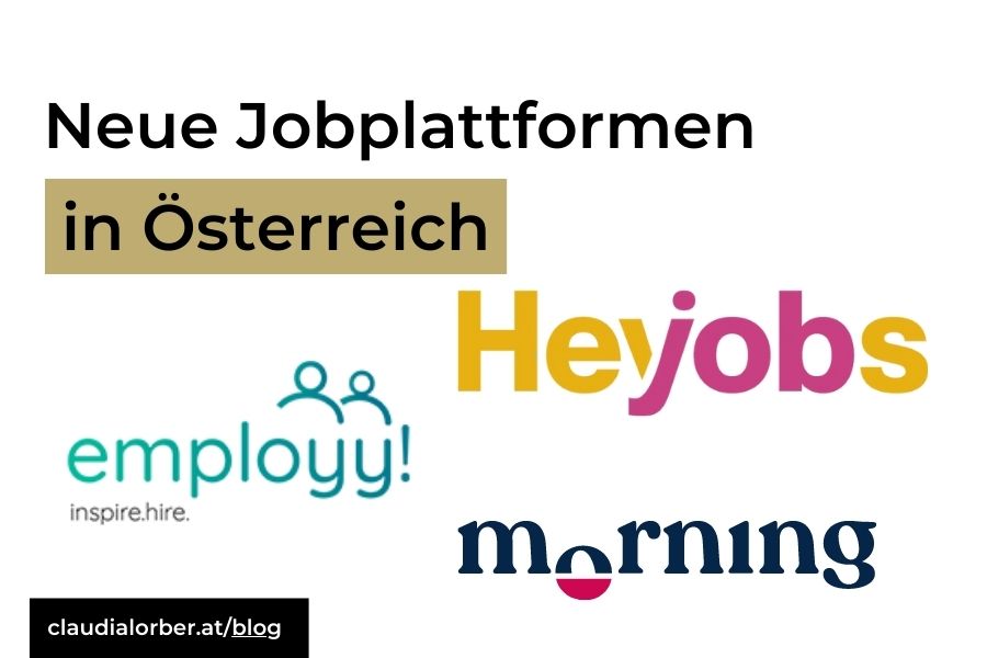 Die drei Logos von morning jobs, hey jobs und employy